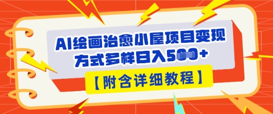 AI绘画治愈小屋项目，变现方式多样，小白也能操作(附详细教程)-易度轻创站