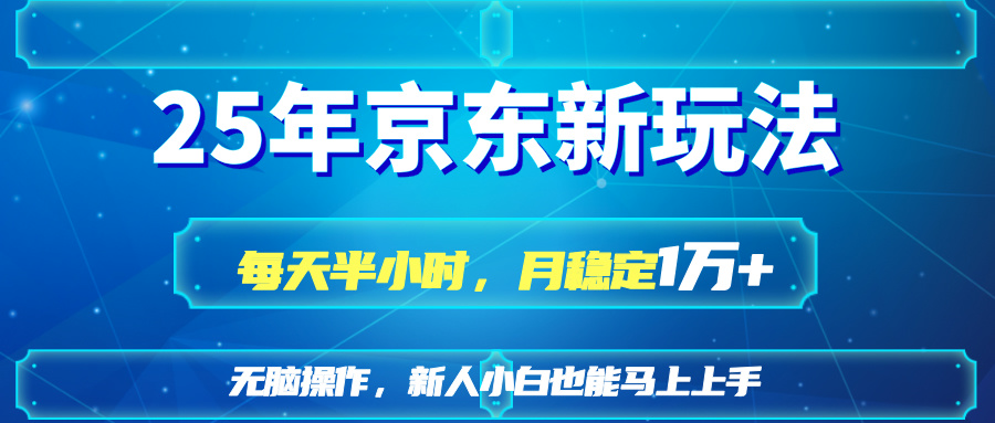 （14309期）25京东新玩法，每天半小时，月稳定1W+-易度轻创站