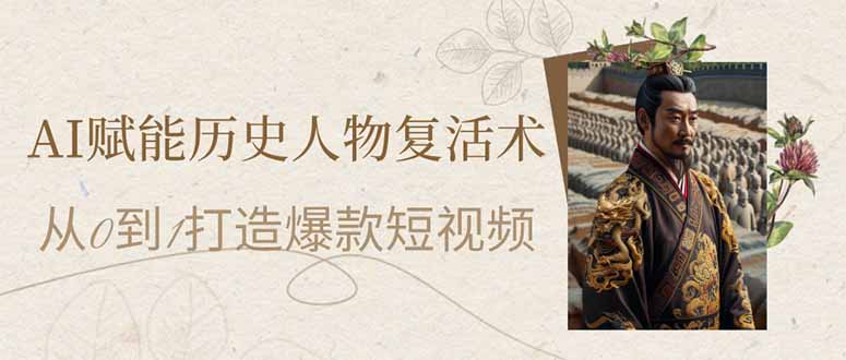 （14311期）AI赋能历史人物复活术：从0到1打造爆款短视频-易度轻创站