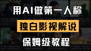 用AI做第一人称独白影视解说，手把手教学，保姆级教程-易度轻创站