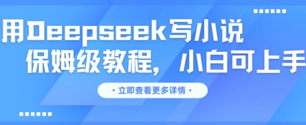 用Deepseek写小说，保姆级教程，小白可实操-易度轻创站